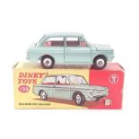 Dinky 138 Hillman Imp Saloon - metallic green, red interior, silver trim, spun hubs with black