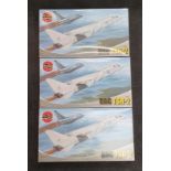 Airfix 3x BAC TSR-2 model airplane kits. Unchecked for completeness, one sealed.