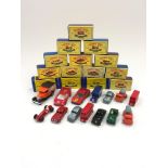 14 reproduction Matchbox models in reproduction boxes.