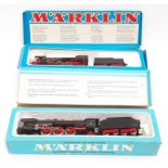 Marklin HO Gauge 2 x Steam Locomotives including 3048 4-6-2 No.01097 in black and red livery