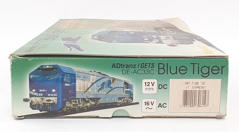 Mehano HO Gauge 2-rail AD Tranz/Gets DE-AC33C Blue Tiger diesel Locomotive blue and silver No.250 - Image 3 of 3