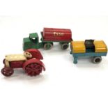 Group of Dinky Pre War models to include Mechanical horse, Esso trailer and one other and tractor.