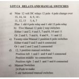 OO Railway relays and manual switches (see photo for details).
