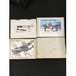 Collection of four model kits to include Sanger Airspeed Oxford Dornier Do 217E Bomber and others.