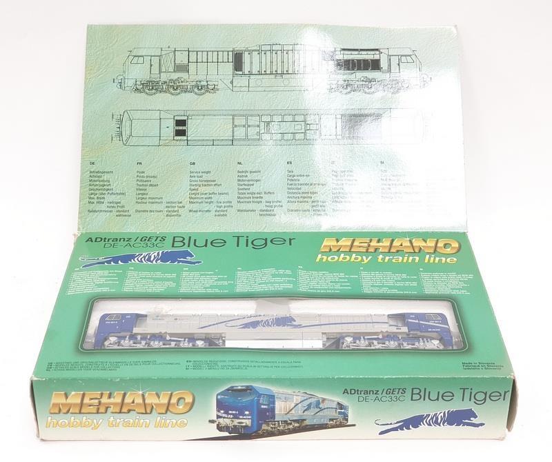 Mehano HO Gauge 2-rail AD Tranz/Gets DE-AC33C Blue Tiger diesel Locomotive blue and silver No.250