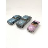 Three Triang Spot on models - Sunbeam Alpine, Bentley Saloon and Aston Martin. Overall condition are