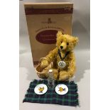 Steiff Club Edition Picnic Bear 1997, white tag 420108, limited to year of production, blonde mohair