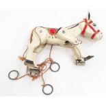 Moko (Matchbox) diecast Muffin the Mule - white, with black/red trim, still has some string