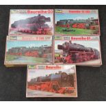 Revell 5 plastic model train kits (boxes seem complete but not checked).