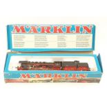 Marklin HO steam locomotive - 3084 2-10-0 DB 050082 with 8-wheeled Bogie Tender with hut, black with