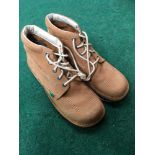 Pair of men?s Kicker?s tan boots. Size unknown. (Ref WP)