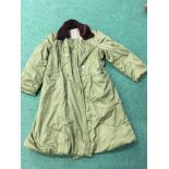 Long green coat. Size Unknown. (Ref WP)