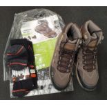 Pair of Trail Force walking boots size 5 together with a pack of Dunlop socks. (Ref WP)