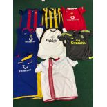 Collection of mainly children?s football shirts. (Ref WP)