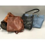 Collection of ladies handbags and a wash bag. (Ref WP)