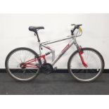 A silver and red Apollo Mountain bike. (Ref 42)
