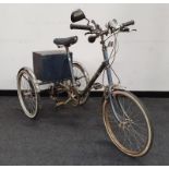 Pashley vintage 3 wheel bike with deralia gears lights and carry box.