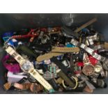 A large quantity of mixed watches. ref 140. Police Lost property store.