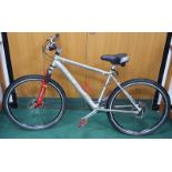 Claud Butler Cape Wrath Silver and Red Mountain Bike (W100).