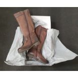 Ladies Celtic Sheepskin Brown boots size 38. New in box (REF 74).