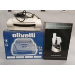 An Olivetti fax machine and a Cookworks food processor (Ref WP)