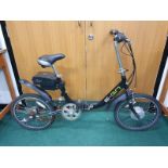 E-Go battery operated electronic collapsible push bike with it's key ref h115