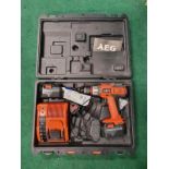 AEG BL9 618 lithium ion electric drill with batteries and carry case (Ref WP)