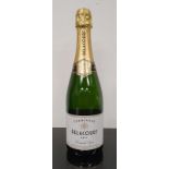 A bottle of Delacourt Champagne (REF 16).