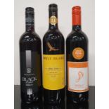 Three bottles of wine to include McGuigan Black Label, Wolf Blass and Shiraz (REF 17).