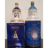 Two Bell's Whisky Wade decanters to include 90th Birthday of the Queen Mother and the Golden Wedding