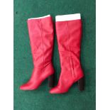 Next red knee high boots - New, Size 6.5. (Ref WP)