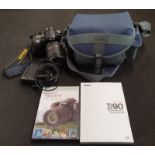 Nikon D90 Camera with case, disc, charger and instruction book (W107).