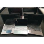 A collection of five assorted laptops to include Asus, HP, Acer and others (W104)