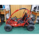 Mud Rocks GT 500 childs twin sear dune buggy with petrol engine ,full harness seat belts independent