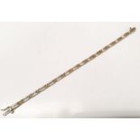 9ct gold ladies diamond tennis bracelet hallmarked 1 carat diamonds ref 5