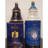 Two Bell's Whisky decanters to include 90th Birthday of the Queen Mother 1990 and The Prince of