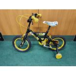 A T-Rex pedal power child's push bike with stabilisers h112