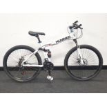 White Hummer military style folding bike.