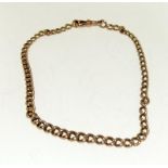 9ct gold graduated watch chain/necklace. Ref w88.