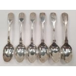 A set of six heavy solid silver Kings Pattern teaspoons.