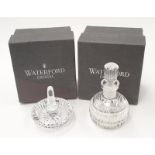 Waterford crystal dressing table ring holder and perfume bottle