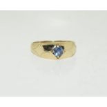 A 9ct gold Sapphire ring.