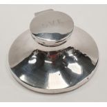 1920 silver inkwell.