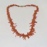 A natural coral necklace.