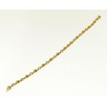 18ct Ladies diamond bracelet, 18grams.