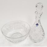 Edinburgh crystal centre bowl and crystal decanter.