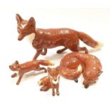 Beswick: Four foxes.