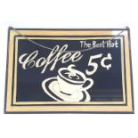 The best hot coffee glass hanging sign in a metal frame will enamel glass paint work