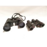 Taylor and Hobson 1943 military battlefield bino prism No 2 MIII binoculars together with a pair