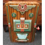 Beromat vintage one arm bandit slot machine.